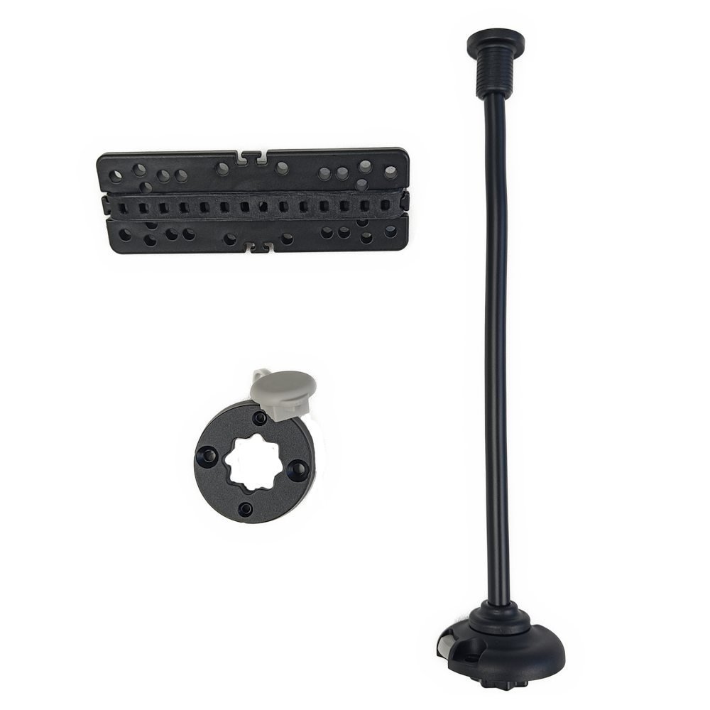 Transducer / display stand for hard kayaks