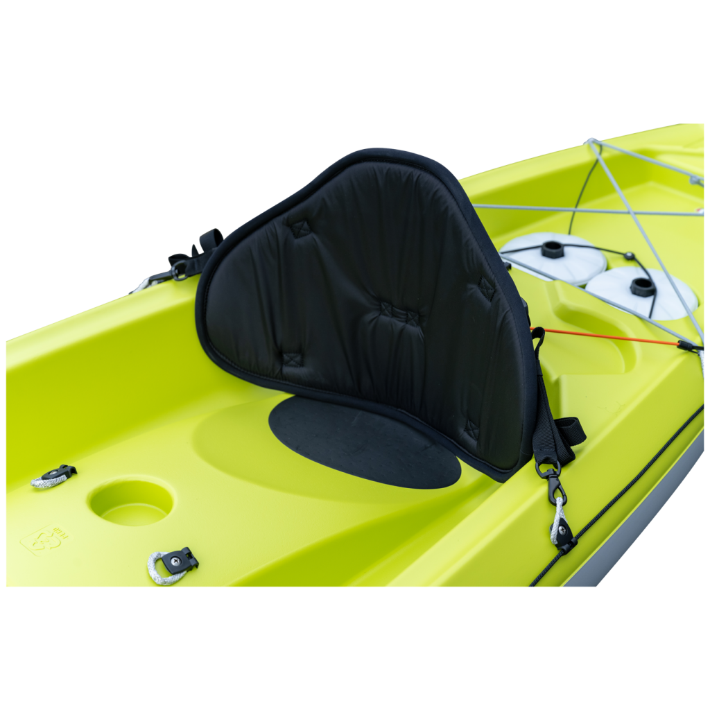 Back support for open kayak or SOT kayak