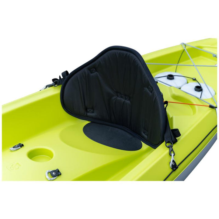 Back support for open kayak or SOT kayak